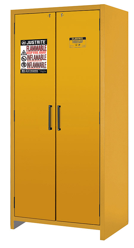 Double door cabinet in closed position